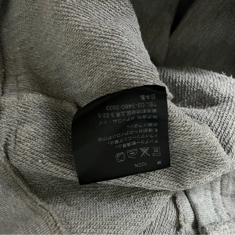 ORIGINAL FAKE sz 1 S Button Down Hoodie Chomper Gray KAWS Japan - Picture 9 of 12